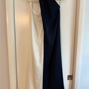 Tuckernuck Navy and White Backless Dress